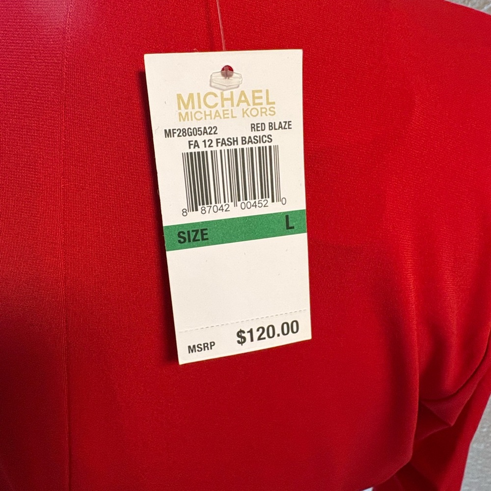 MICHAEL Michael Kors Bold Red Long Sleeve Dress - Picture 6 of 6